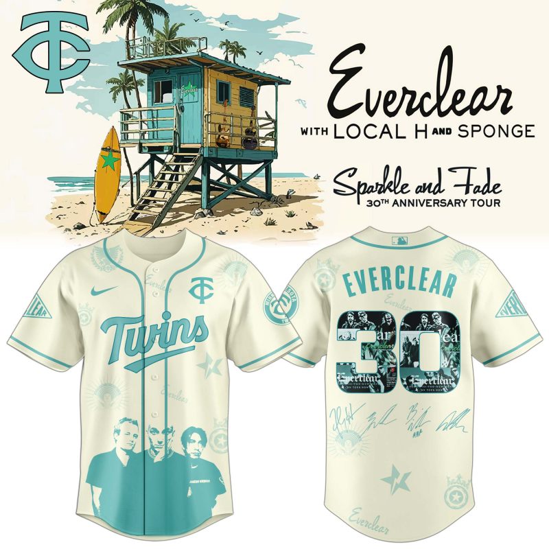 Minnesota Twins MLB x Everclear 30th Anniversary Tour Personalized Baseball Jersey For Fans
