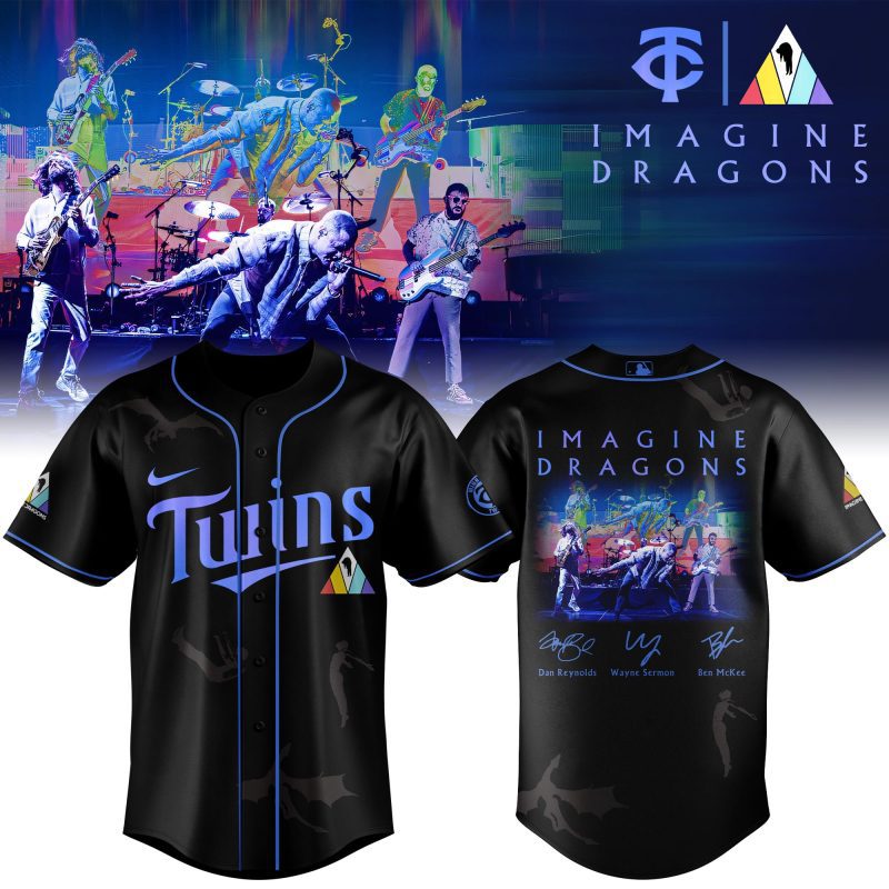 Minnesota Twins MLB x Imagine Dragons 17th Anniversary Tour Personalized Baseball Jersey For Fans