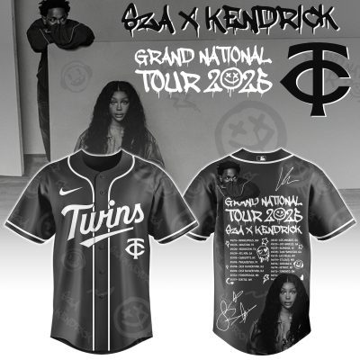 Minnesota Twins MLB x Kendrick Lamar x SZA Grand National Tour Personalized Baseball Jersey For Fans