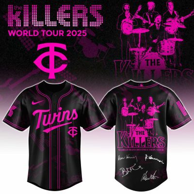 Minnesota Twins MLB x The Killers 24th Anniversary Tour Personalized Baseball Jersey For Fans