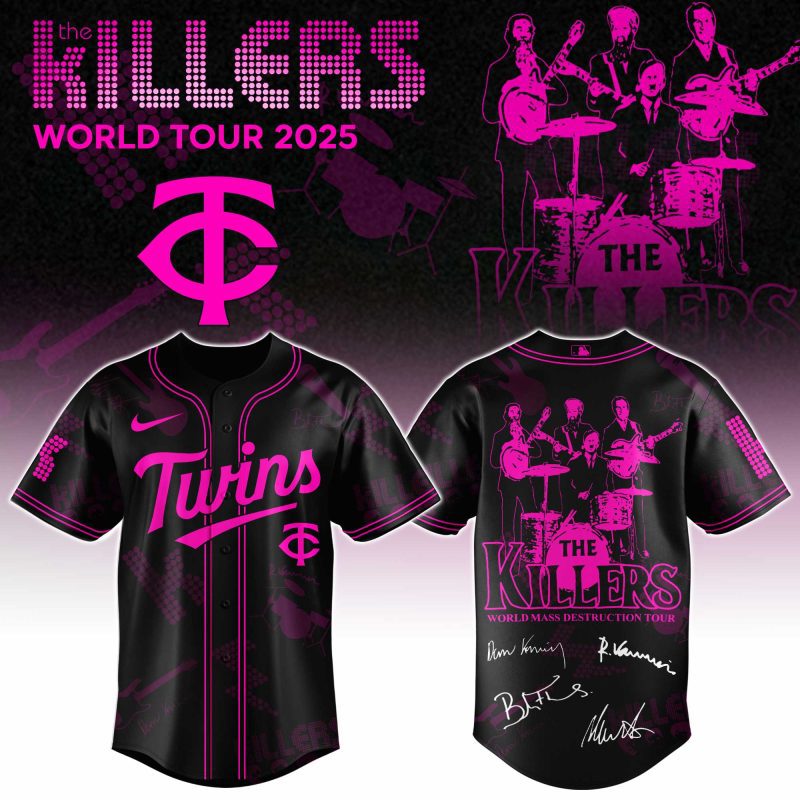 Minnesota Twins MLB x The Killers 24th Anniversary Tour Personalized Baseball Jersey For Fans