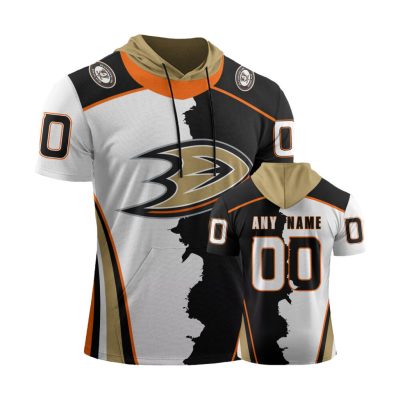 NHL Anaheim Ducks Personalized Home Mix Away Short Sleeve Hoodie