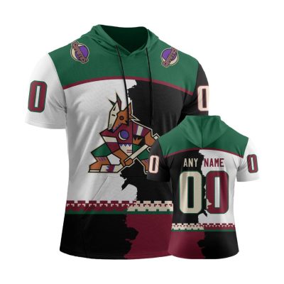 NHL Arizona Coyotes Personalized Home Mix Away Short Sleeve Hoodie