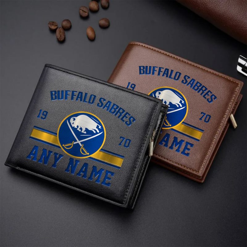 NHL Buffalo Sabres Personalized Name Leather Wallet