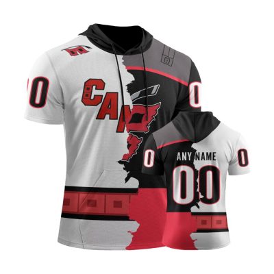 NHL Carolina Hurricanes Personalized Home Mix Away Short Sleeve Hoodie