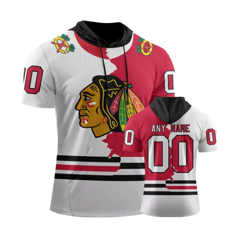 NHL Chicago Blackhawks Personalized Home Mix Away Short Sleeve Hoodie