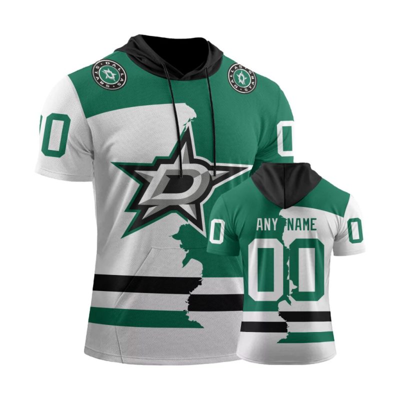 NHL Dallas Stars Personalized Home Mix Away Short Sleeve Hoodie