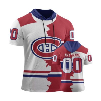 NHL Montreal Canadiens Personalized Home Mix Away Short Sleeve Hoodie