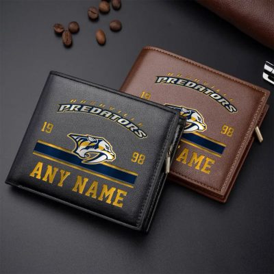 NHL Nashville Predators Personalized Name Leather Wallet
