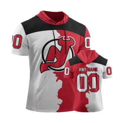 NHL New Jersey Devils Personalized Home Mix Away Short Sleeve Hoodie