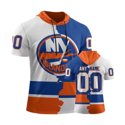 NHL New York Islanders Personalized Home Mix Away Short Sleeve Hoodie