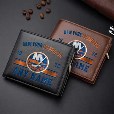 NHL New York Islanders Personalized Name Leather Wallet