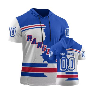 NHL New York Rangers Personalized Home Mix Away Short Sleeve Hoodie