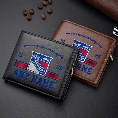 NHL New York Rangers Personalized Name Leather Wallet