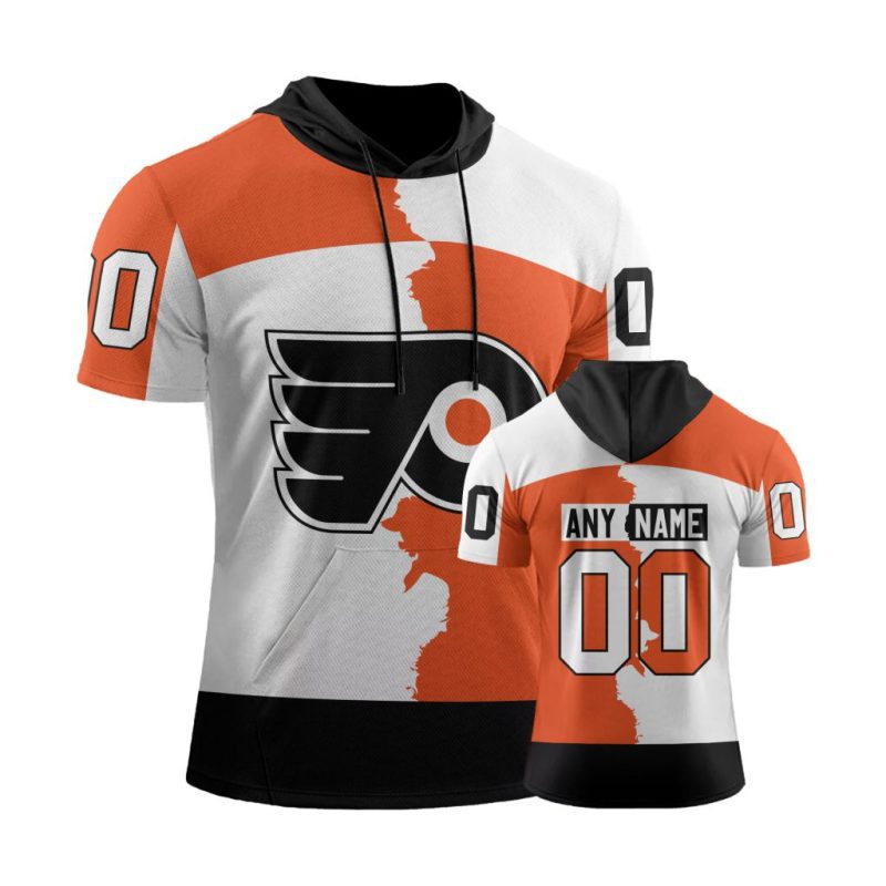 NHL Philadelphia Flyers Personalized Home Mix Away Short Sleeve Hoodie