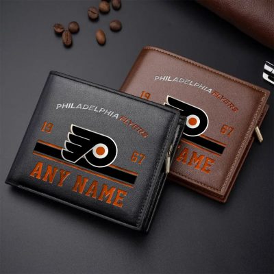 NHL Philadelphia Flyers Personalized Name Leather Wallet