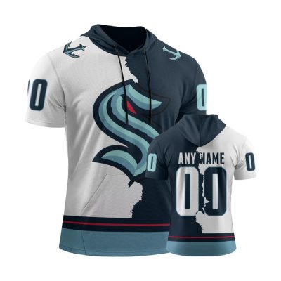 NHL Seattle Kraken Personalized Home Mix Away Short Sleeve Hoodie