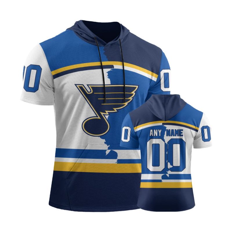 NHL St. Louis Blues Personalized Home Mix Away Short Sleeve Hoodie