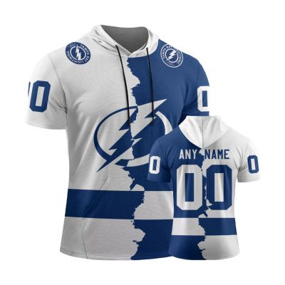 NHL Tampa Bay Lightning Personalized Home Mix Away Short Sleeve Hoodie