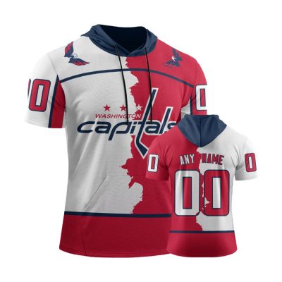 NHL Washington Capitals Personalized Home Mix Away Short Sleeve Hoodie