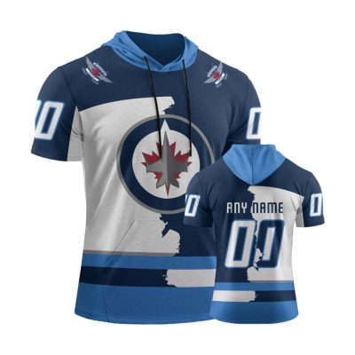 NHL Winnipeg Jets Personalized Home Mix Away Short Sleeve Hoodie