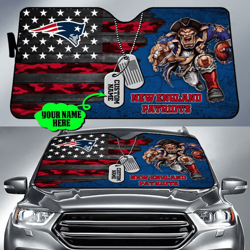 New England Patriots Personalized Car Auto Windshield Sun Shade WSS1275