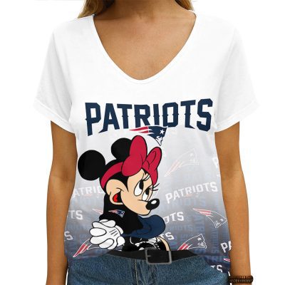 New England Patriots Personalized V-neck Women T-shirt  VNT1325