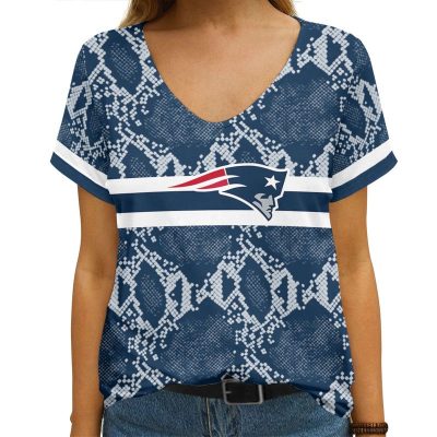 New England Patriots V-neck Women T-shirt VNT1324