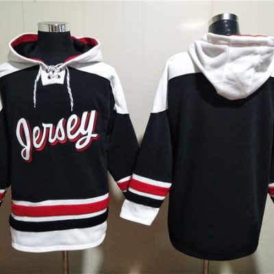 New Jersey Devils #7 Dougie Hamilton Blank Ageless Lace-Up Pullover Hoodie