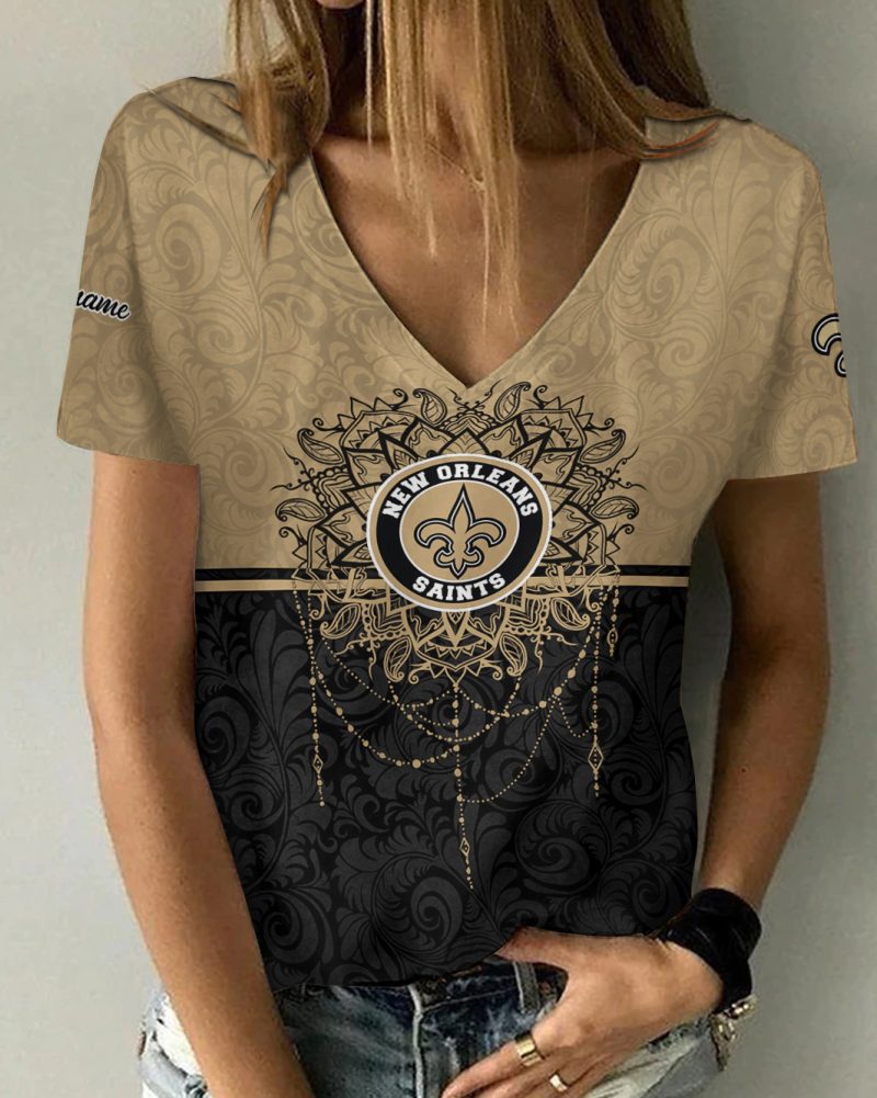 New Orleans Saints Personalized V-neck Women T-shirt  VNT1345