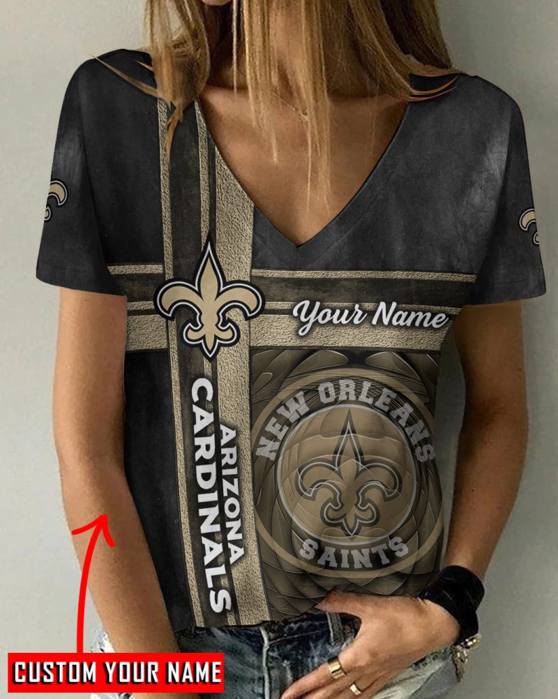 New Orleans Saints Personalized V-neck Women T-shirt  VNT1346