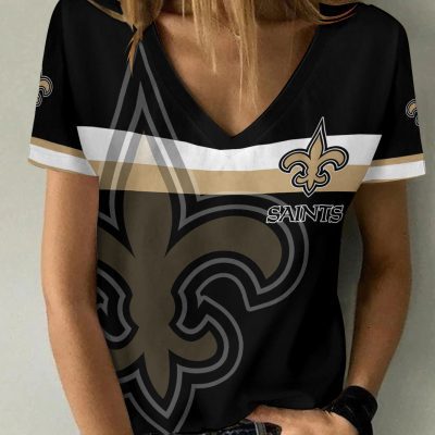 New Orleans Saints V-neck Women T-shirt  VNT1342