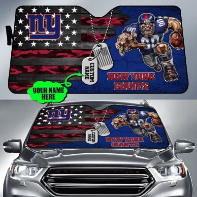 New York Giants Personalized Car Auto Windshield Sun Shade WSS1221