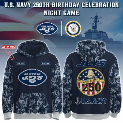 New York Jets Navy 250th Birthday Unisex Performance Hoodie