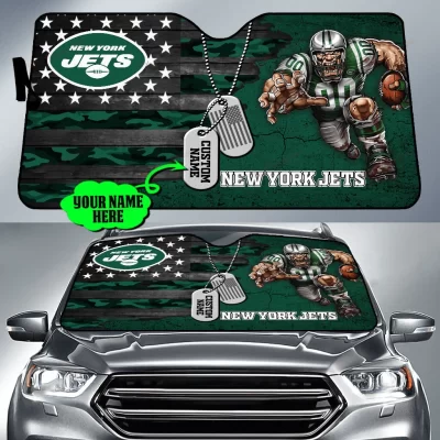 New York Jets Personalized Car Auto Windshield Sun Shade WSS1270