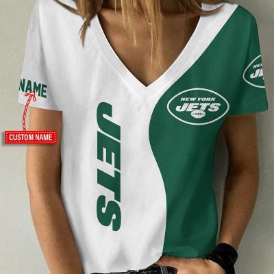 New York Jets Personalized V-neck Women T-shirt VNT1372