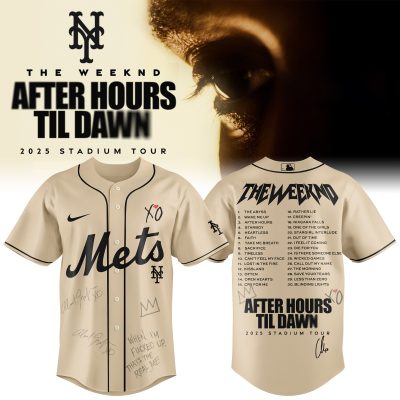 New York Mets MLB x The Weeknd After Hours Til Dawn Personalized Baseball Jersey For Fans
