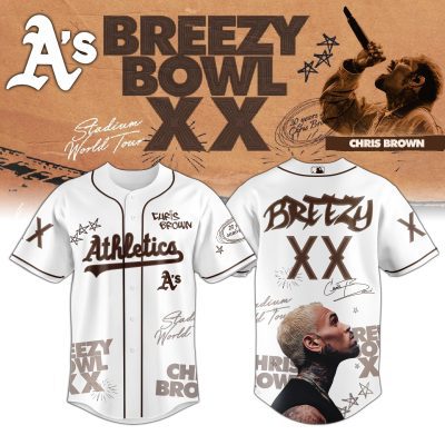 Oakland Athletics MLB x Chris Brown Breezy Bowl XX Stadium World Tour Personalized Baseball Jersey For Fans