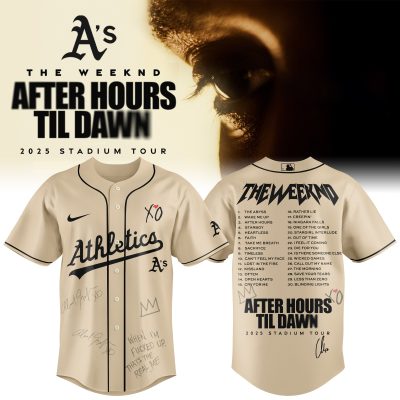 Oakland Athletics MLB x The Weeknd After Hours Til Dawn Personalized Baseball Jersey For Fans