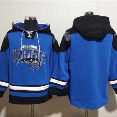 Orlando Magic Blank Blue Ageless Lace-Up Pullover Hoodie