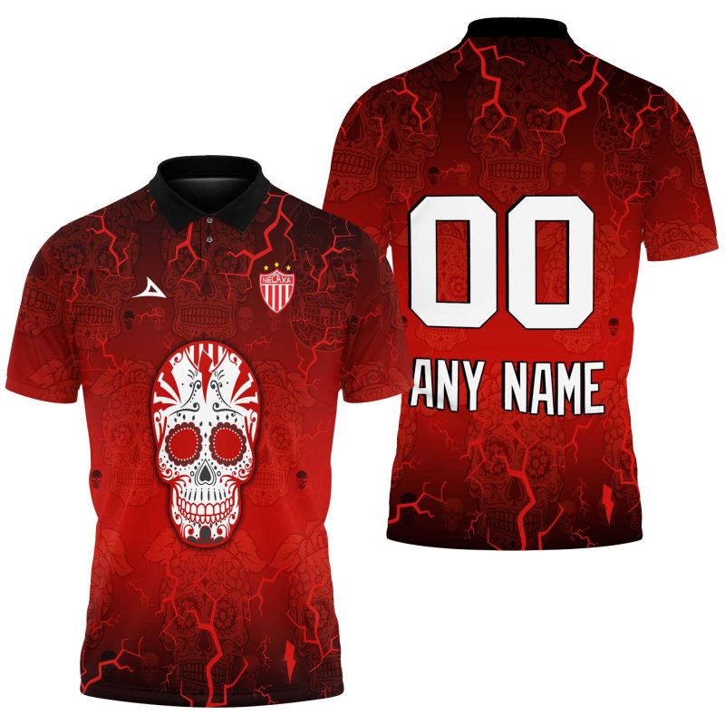 Personalize Liga MX Club Necaxa Celebrate Dia De Los Muertos With Polo Shirt Special Edition