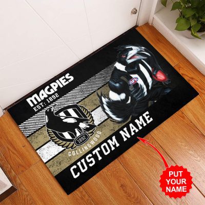 Personalized Collingwood FC Rubber Base Doormat FLOORMAT1166