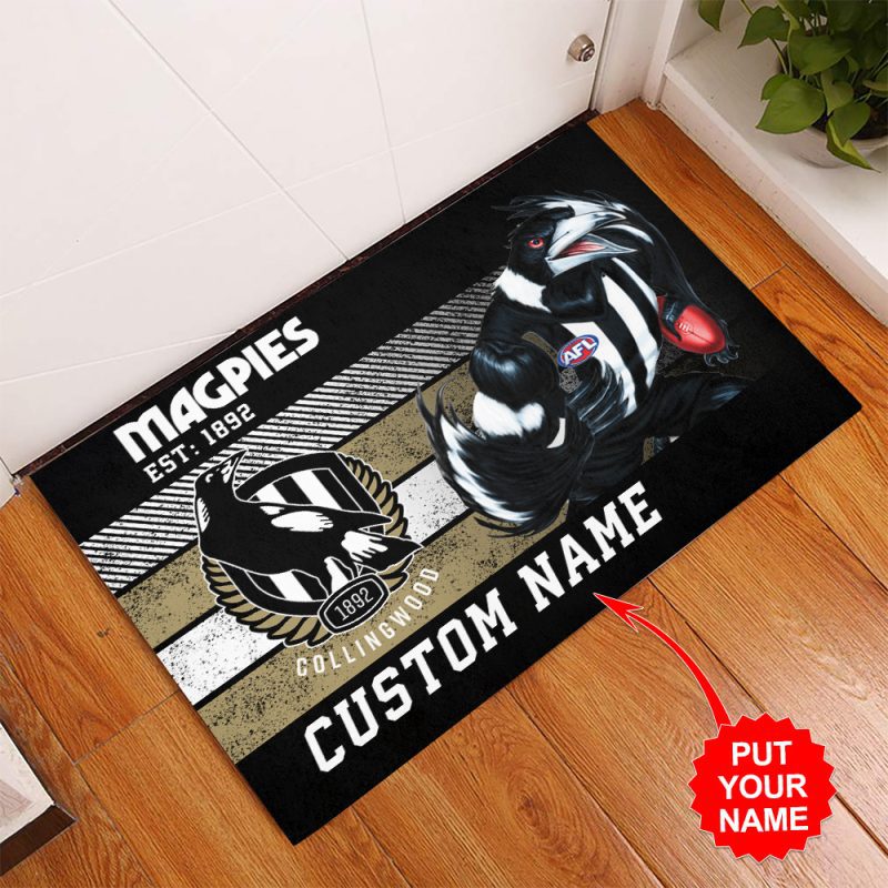 Personalized Collingwood FC Rubber Base Doormat FLOORMAT1166