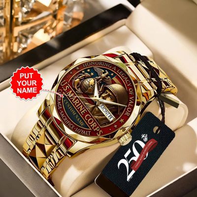 Personalized US Marine Corps Alloy Luxury Quartz Watch WIN3011