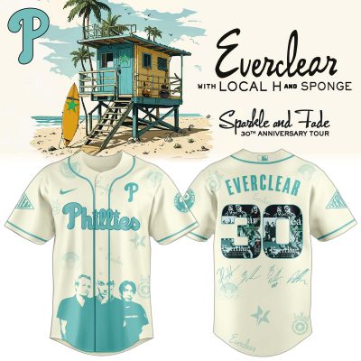 Philadelphia Phillies MLB x Everclear 30th Anniversary Tour Personalized Baseball Jersey For Fans