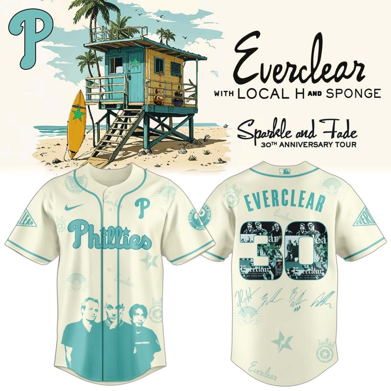 Philadelphia Phillies MLB x Everclear 30th Anniversary Tour Personalized Baseball Jersey For Fans