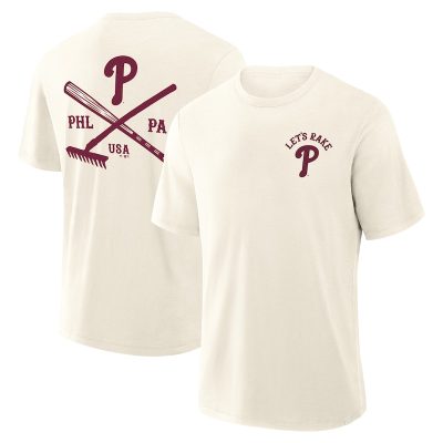 Philadelphia Phillies Nostalgia Stadium Slub T-Shirt - Cream