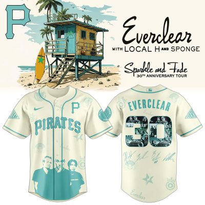 Pittsburgh Pirates MLB x Everclear 30th Anniversary Tour Personalized Baseball Jersey For Fans