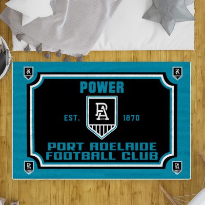 Port Adelaide FC Rubber Base Doormat FLOORMAT1171