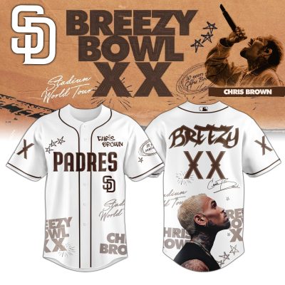 San Diego Padres MLB x Chris Brown Breezy Bowl XX Stadium World Tour Personalized Baseball Jersey For Fans
